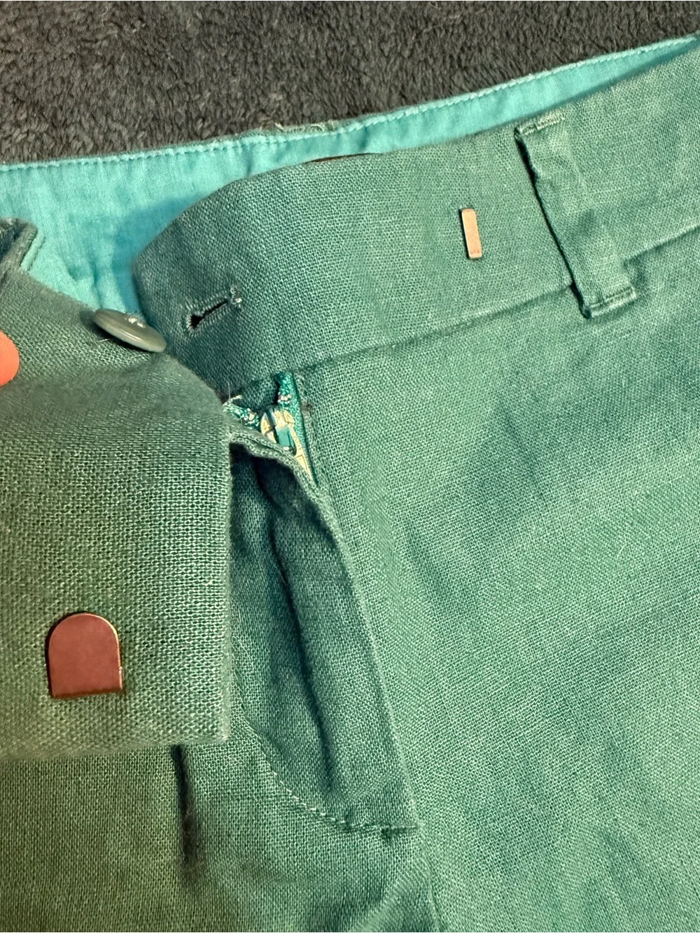 J. Crew Seafoam Green Scalloped-Hem Women's Shorts